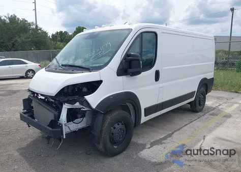 2023 Ram Promaster 2500 Low Roof 136 Wb z USA, uszkodzony, nr VIN 3C6LRVVG2PE591625